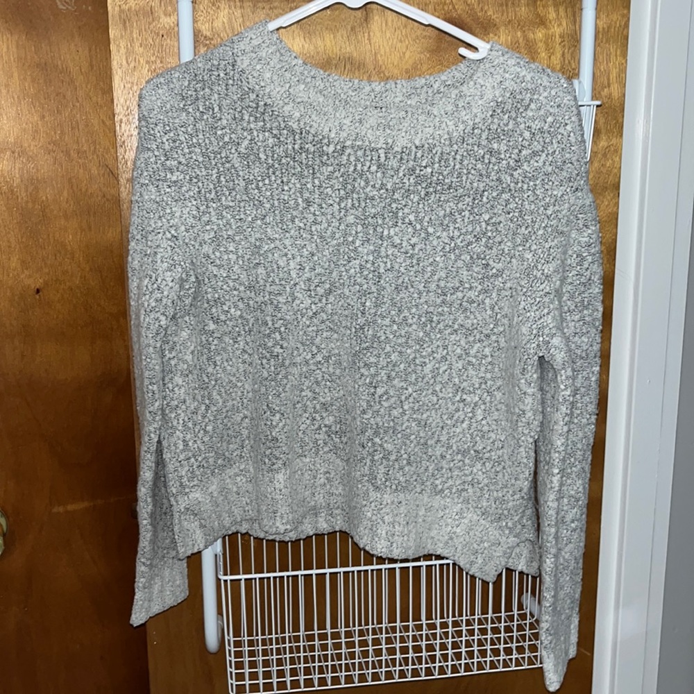 Gray knit sweater